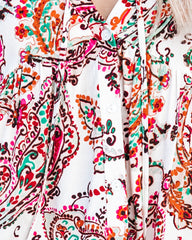 On Repeat Printed Button Down Babydoll Top Ins Street