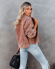 Paddington Distressed Cotton Corduroy Jacket - Camel Ins Street