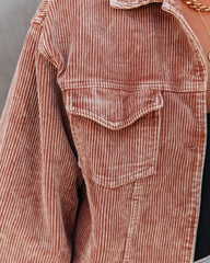 Paddington Distressed Cotton Corduroy Jacket - Camel Ins Street