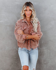 Paddington Distressed Cotton Corduroy Jacket - Camel Ins Street
