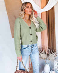 Presidio Button Front Crop Knit Cardigan - FINAL SALE Ins Street