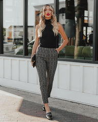 Raiden Pocketed High Rise Plaid Trousers Ins Street