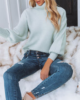 Ready Set Snow Turtleneck Knit Sweater - Sage - FINAL SALE Ins Street