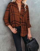 Reese Plaid Button Down Top Ins Street