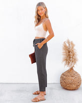 Ride Slow Cotton Pocketed Pants - Washed Black - FINAL SALE Ins Street