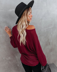 Robust Long Sleeve Thermal Top - Burgundy Ins Street