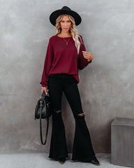 Robust Long Sleeve Thermal Top - Burgundy Ins Street
