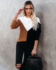 Rockridge Cotton Blend Colorblock Sweater Ins Street