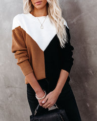 Rockridge Cotton Blend Colorblock Sweater Ins Street