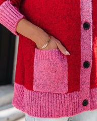 Shades Of Love Pocketed Button Down Knit Cardigan Ins Street