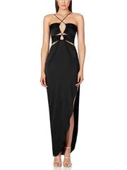 Slit Halter Dress 2023-03-14 InsStreet