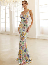 Temperament Party V-Neck Sequin Banquet Fishtail Small Trailing Evening Dress 2023-03-14 InsStreet