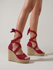 Strapping Wedge Heel Thick Soled Sandals 2023-03-14 InsStreet