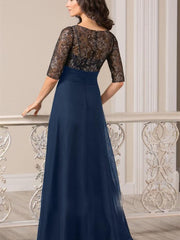 Solid Color Temperament Commuter High Waist Lace Dress 2023-03-14 InsStreet