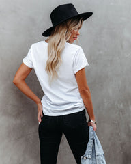 Vacay Sil Vous Plait Cotton Distressed Tee RECY-001