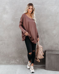 Wear It Well Long Sleeve Bamboo Knit Top - Coffee Ins Street