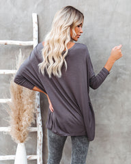 Wear It Well Long Sleeve Bamboo Knit Top - Storm Grey Ins Street