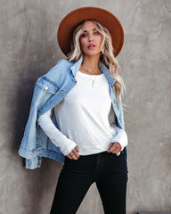 Well Loved Knit Top - Solid White Ins Street