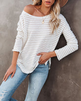 Well Loved Striped Knit Top - Sand Ins Street