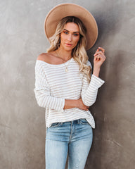 Well Loved Striped Knit Top - Sand Ins Street