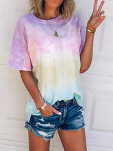 Loose Tie-dye Gradient Colored T-shirts Ins Street