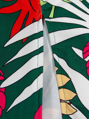 Women Floral Printed Halter Bandage Crop Top & Maxi Dress Sets Ins Street