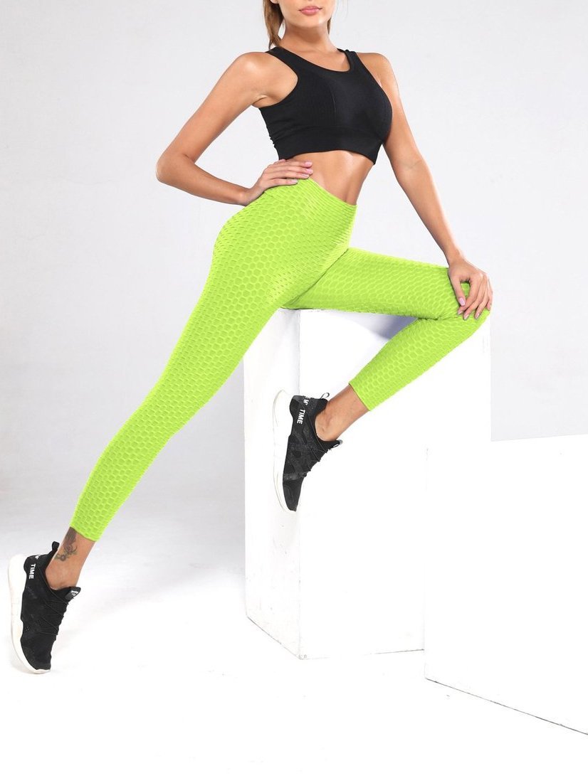 Women Leggings Booty Lifting High Waisted Tummy Control Workout Sport Yoga Pants Ins Street