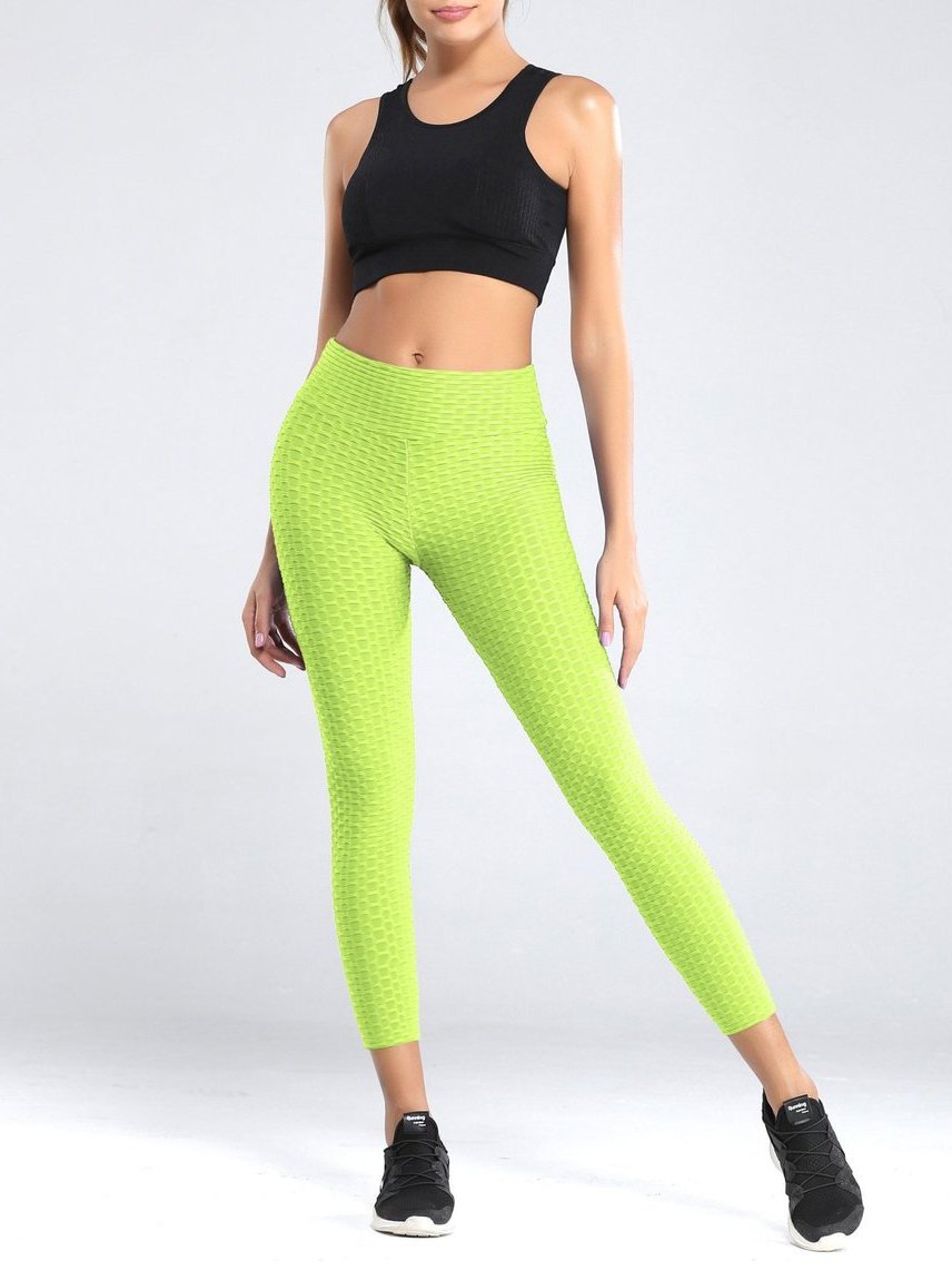 Women Leggings Booty Lifting High Waisted Tummy Control Workout Sport Yoga Pants Ins Street