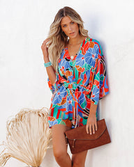 Wowza Printed Kimono Romper Ins Street