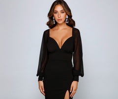 Trista Formal Long Charming Sleeve Midi Dress InsStreet