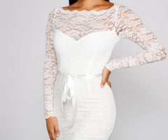 Keely Lace Stylish Sweetheart Midi Dress InsStreet