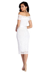 Faith Formal Stylish Midi Lace Dress InsStreet