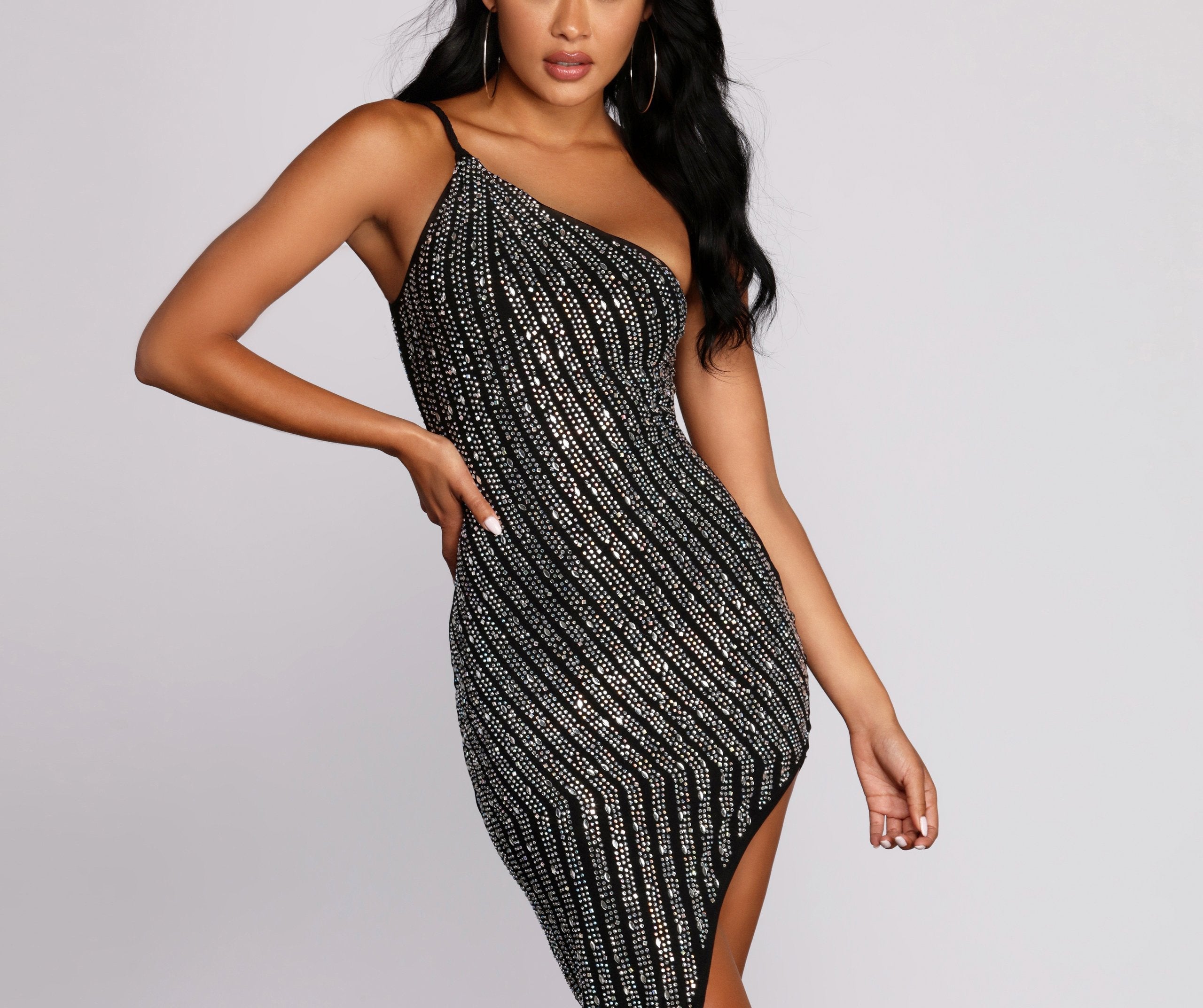 Venus Mesh Stylish Heat Stone Gown InsStreet