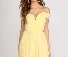 Daisy Off Stylish Shoulder A-Line Dress InsStreet