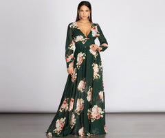 Irina Floral Stylish Chiffon A-Line Dress InsStreet