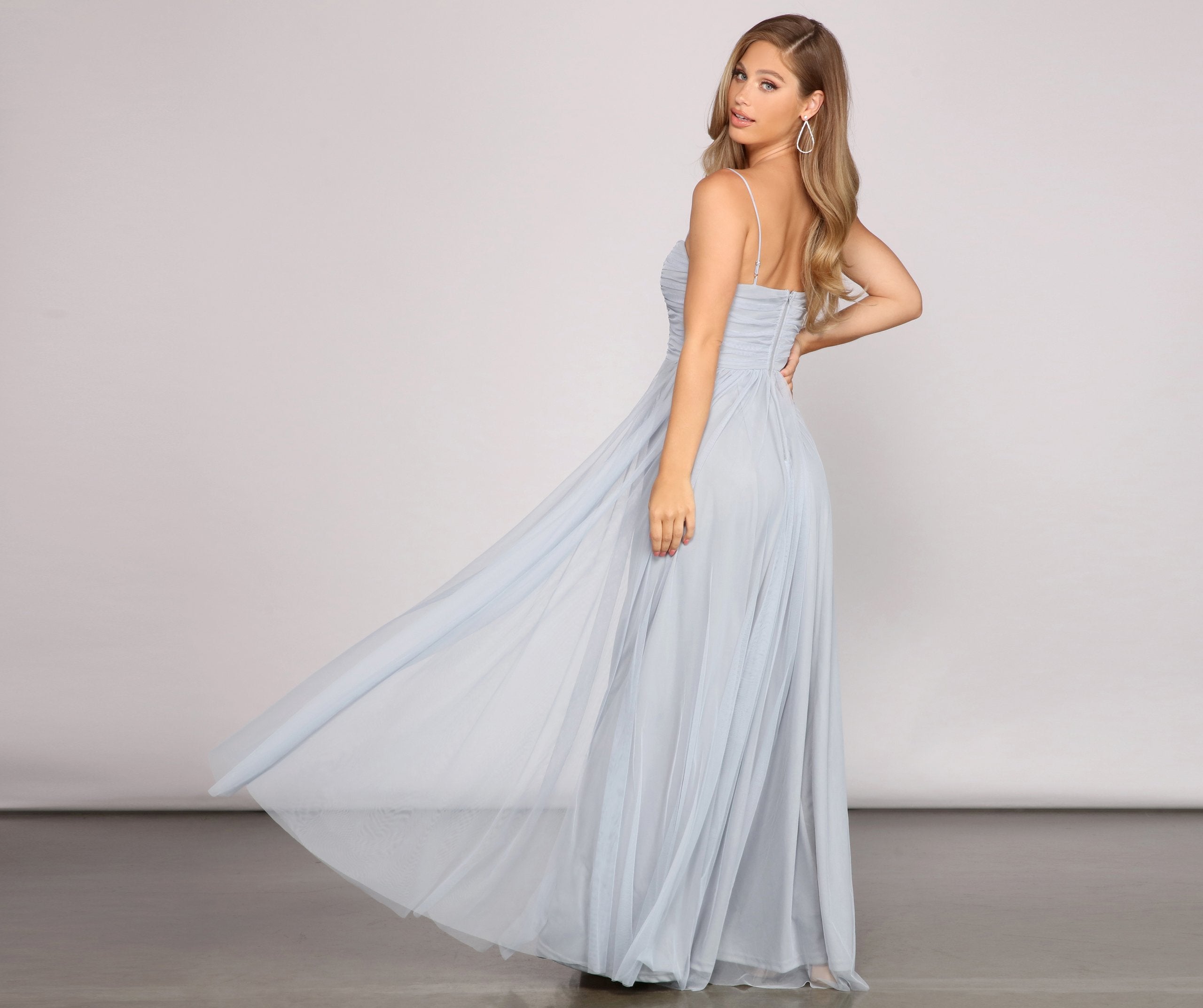 Aviva Formal A-Line Charming High Slit Dress InsStreet