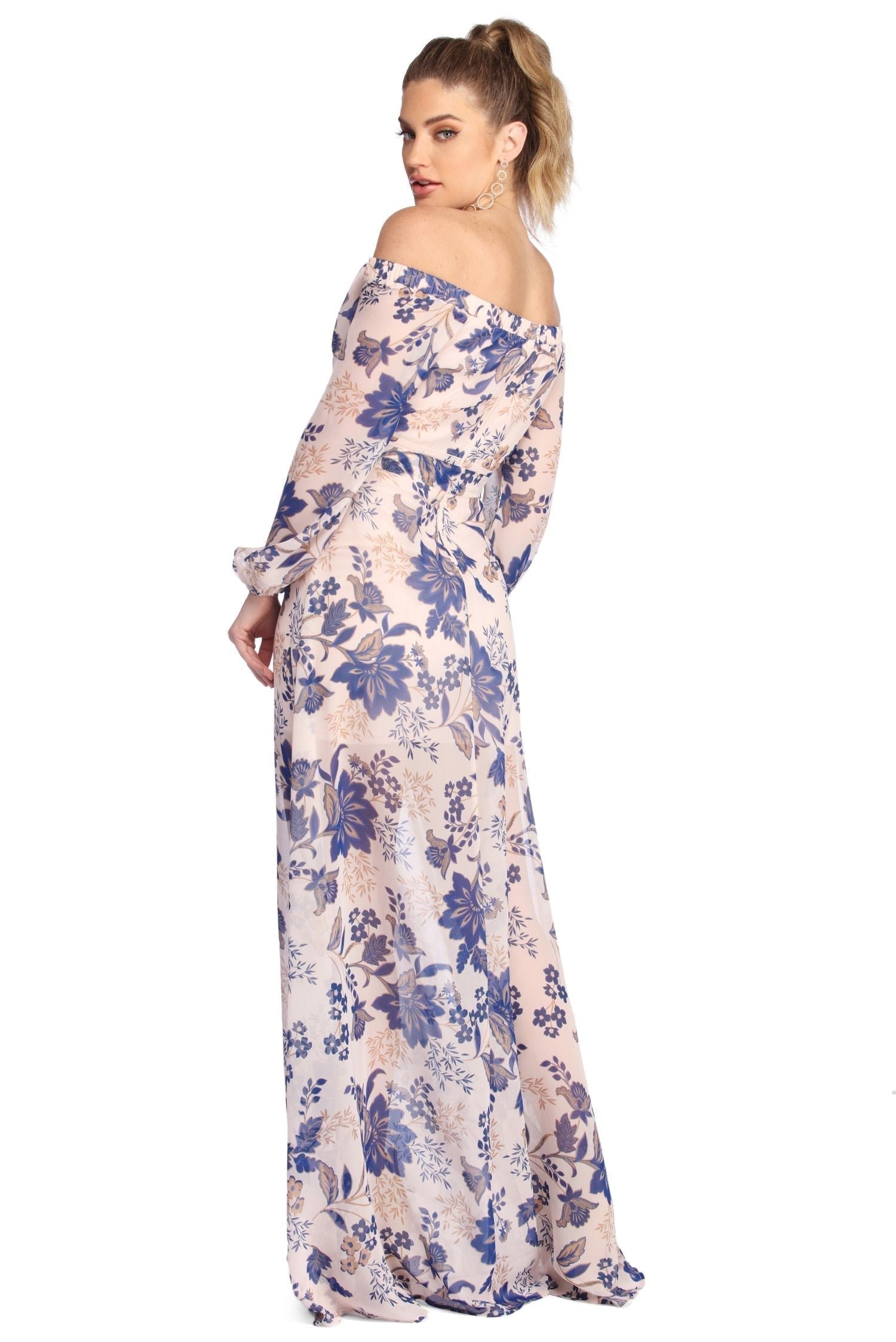 Britt Wrap Stylish Formal Floral Dress InsStreet