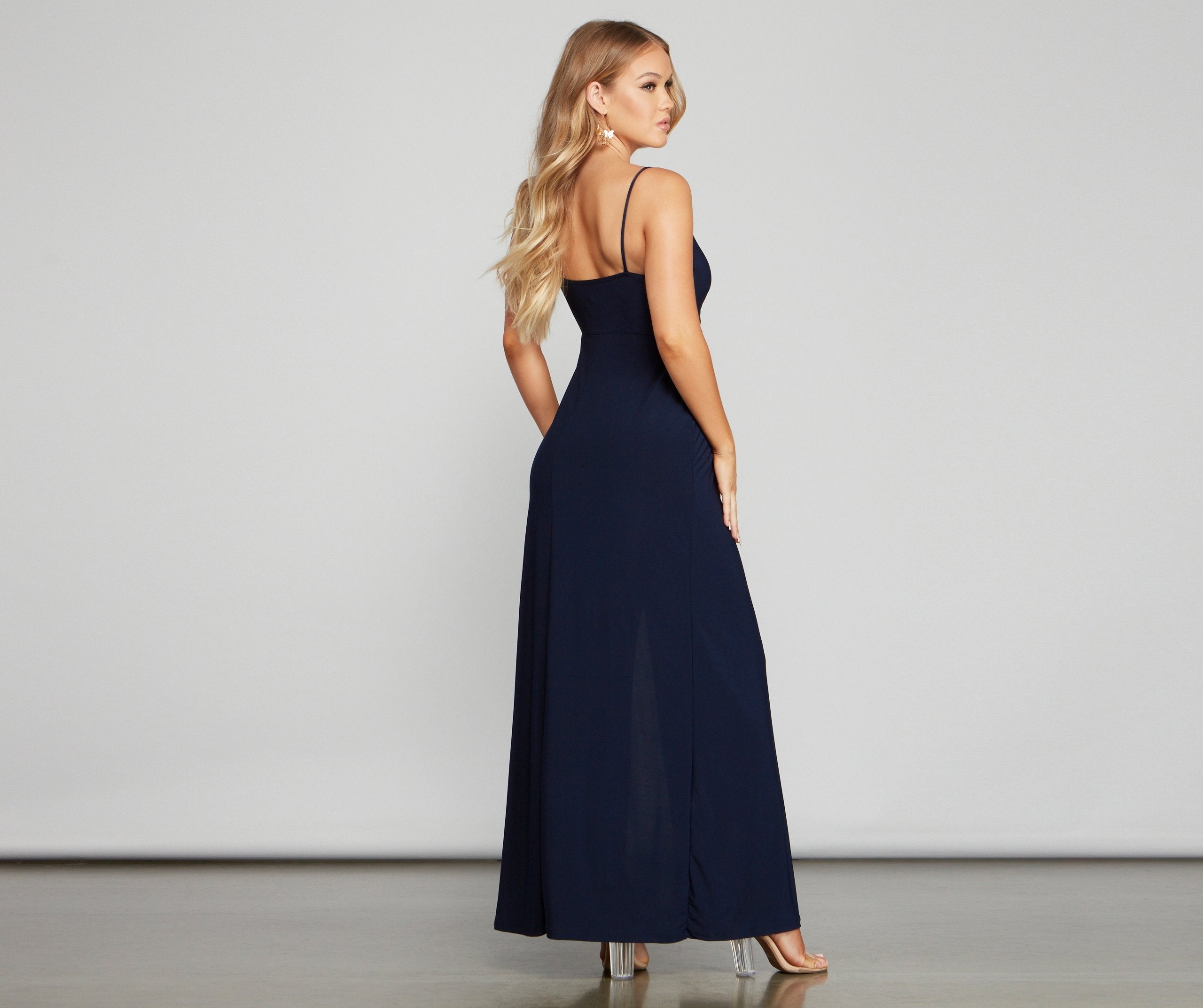 Major Appeal High Charming Slit Maxi Dress InsStreet