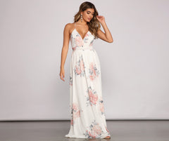 Forever Gorgeous Floral Charming Chiffon Maxi Dress InsStreet