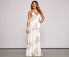 Forever Gorgeous Floral Charming Chiffon Maxi Dress InsStreet