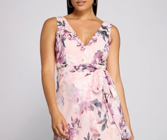 Wrapped In Romance Charming Floral Chiffon Maxi Dress InsStreet