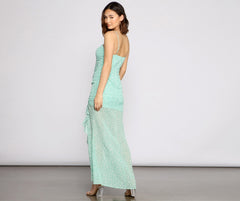 Flowy And Chic Charming Floral Chiffon Maxi Dress InsStreet