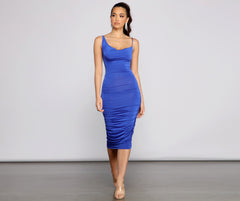 Such A Babe Charming Ruched Midi Dress InsStreet