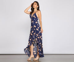 Free-spirited Floral Beauty Charming Sleeveless Maxi Dress InsStreet