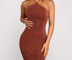 Sultry And Stunning Charming Halter Midi Dress InsStreet