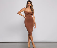 The Luxe Level Charming Sleeveless Midi Dress InsStreet