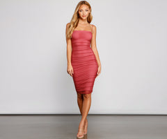 Fab And Flirty Charming Mesh Midi Dress InsStreet