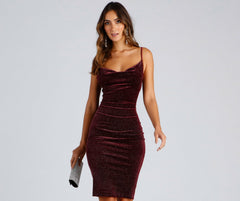 Radiate And Dazzle Charming Glitter Velvet Dress InsStreet