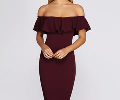 Ready And Stylish Ruffled Midi Dress InsStreet