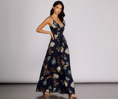 Flower Power Stylish Chiffon Maxi Dress InsStreet